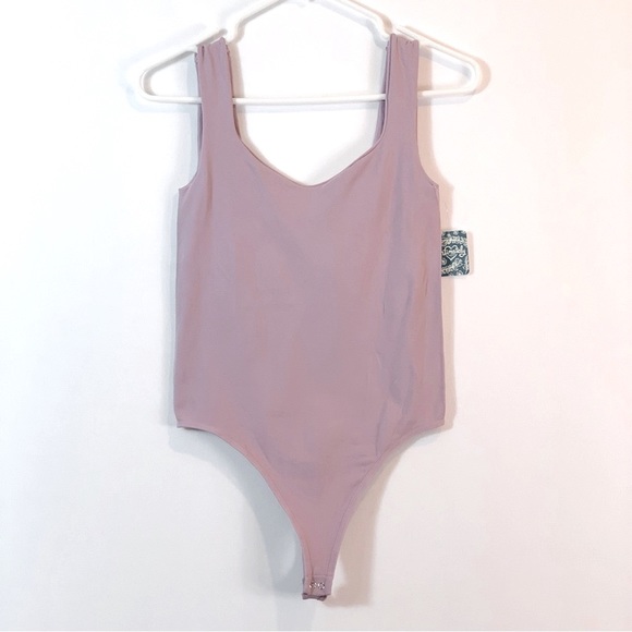 Free People Clean Lines Bodysuit In Lavender Size XS/S from REVOLVE - Picture 4 of 6